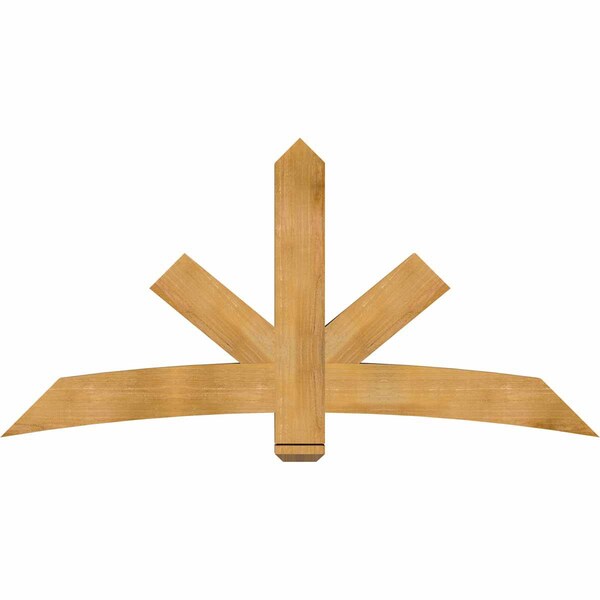 Ekena Millwork Alberta Rough Sawn Timber Gable Bracket, Western Red Cedar, 72"W x 36"H x 4"D x 6"F, 12/12 Pitch GBW072X36X0406ALB00RWR - main